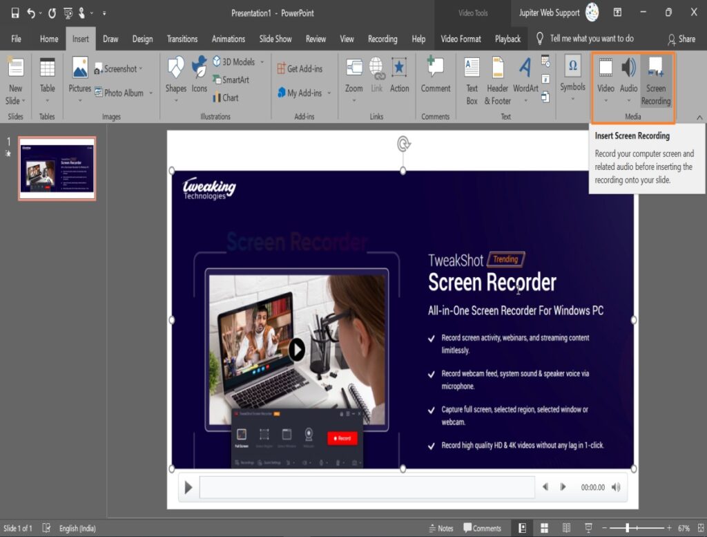 record using Powerpoint