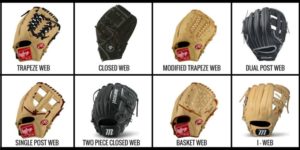 Baseball leather gloves