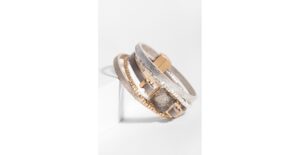 leather gold bracelets