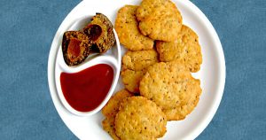 Mathri with achar