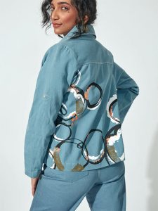 Blue Mickey Print Jacket by Disney