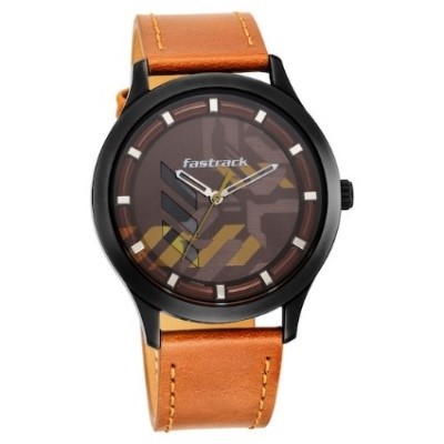 Watch with brown dial