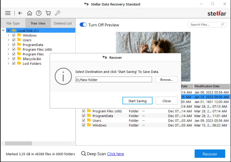 Stellar Data Recovery - Start the Recovery