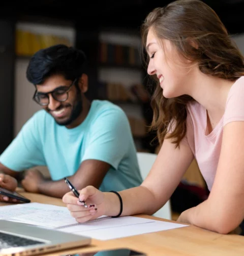 college-girl-boy-studying-together