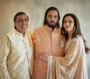 Anant Ambani with Mukesh and Nita Ambani