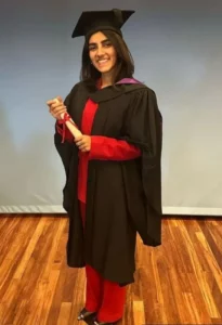 Sana Ganguly on her convocation day at Oxford University