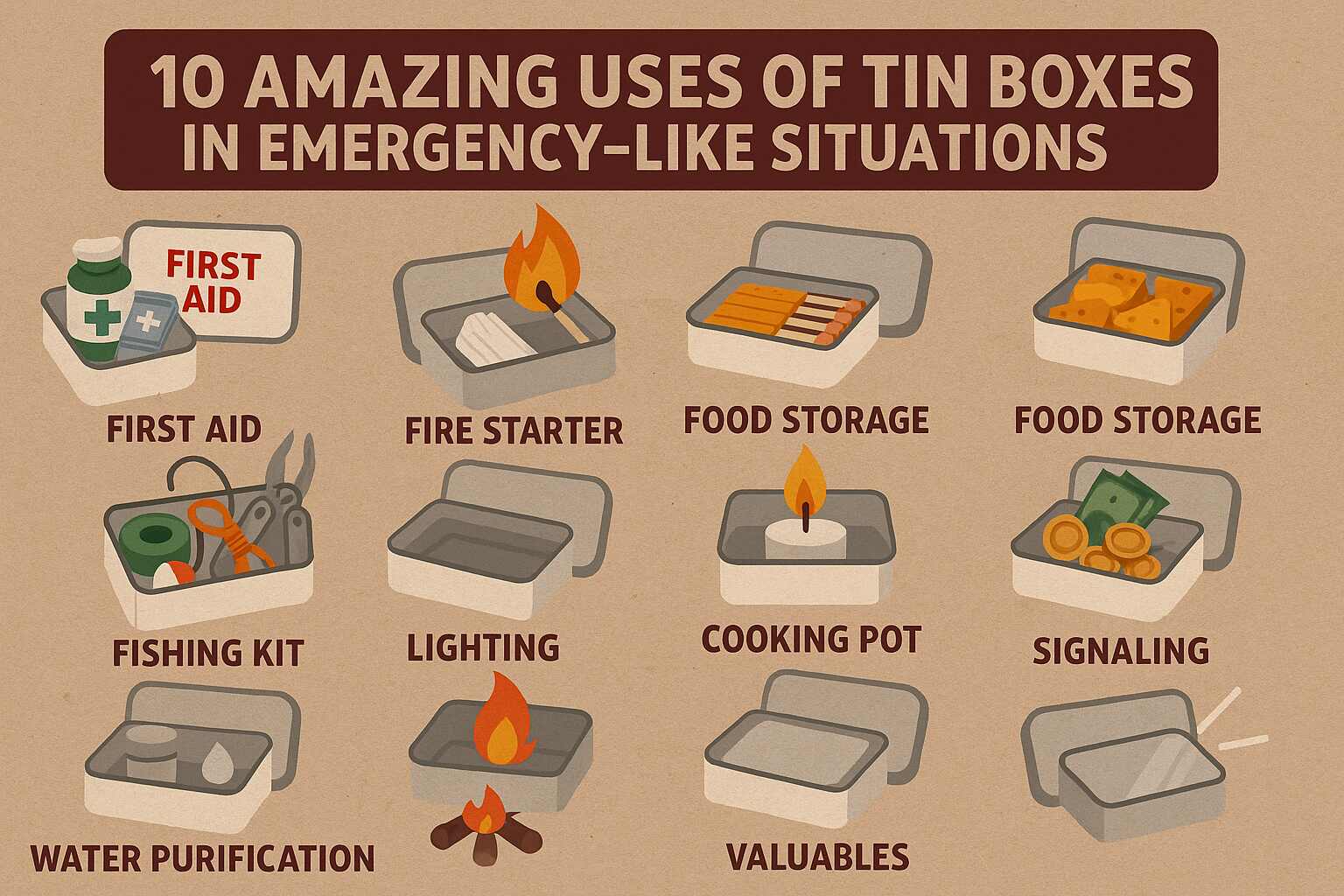 Amazing Uses of Tin Boxes in Emergency