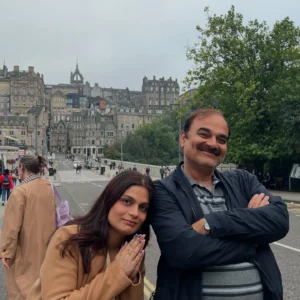 srishti dixit with father