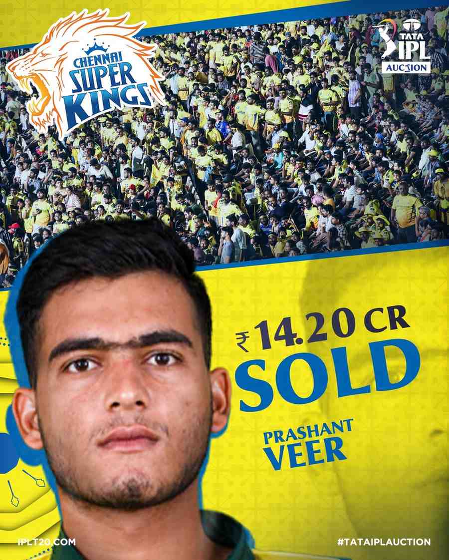 Prashant Veer IPL - CSK 14.2 Cr