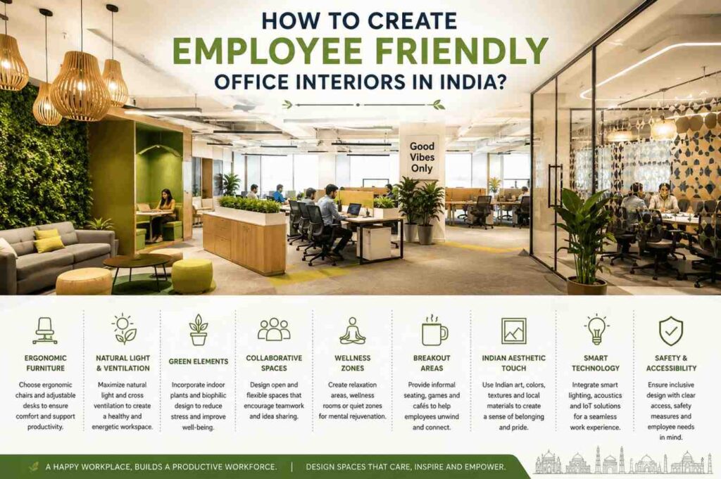 Create Employee Friendly Office Interiors In India