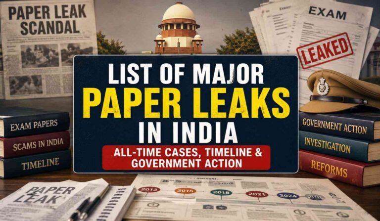 List of Major Paper Leaks in India