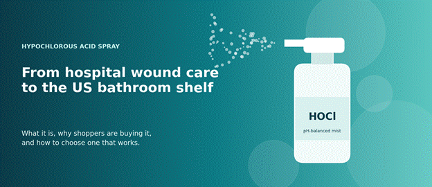 Hypochlorous acid has moved from wound care to everyday skincare.